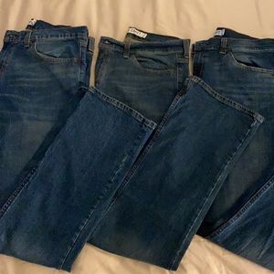 THREE pairs of men’s jeans